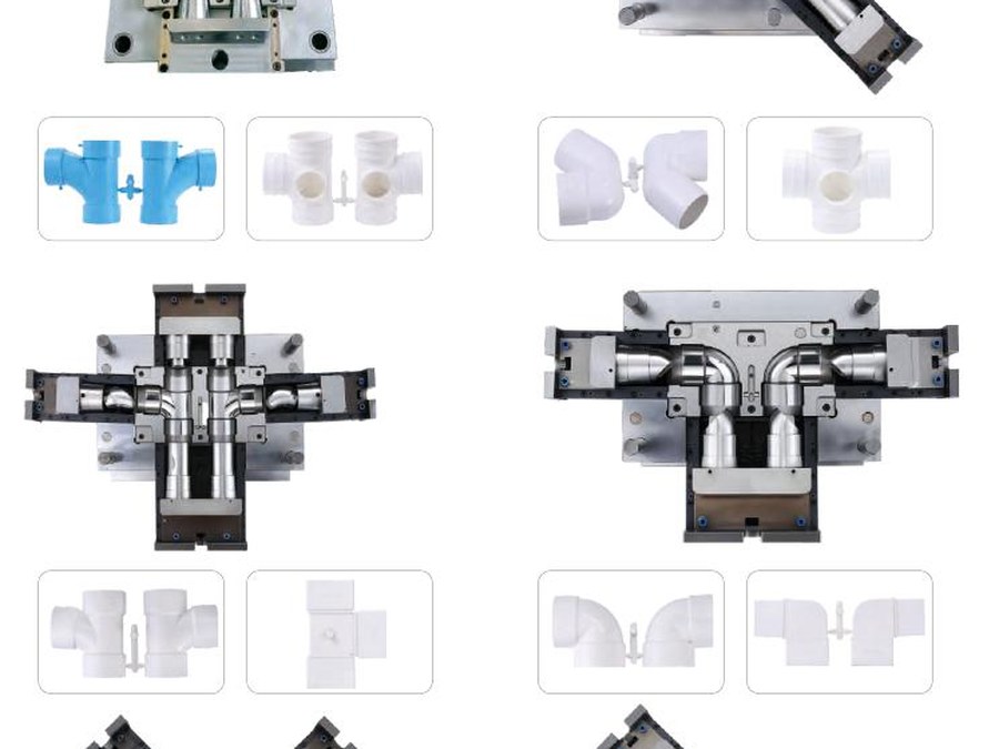 PVC fitting mold for elbows and tees