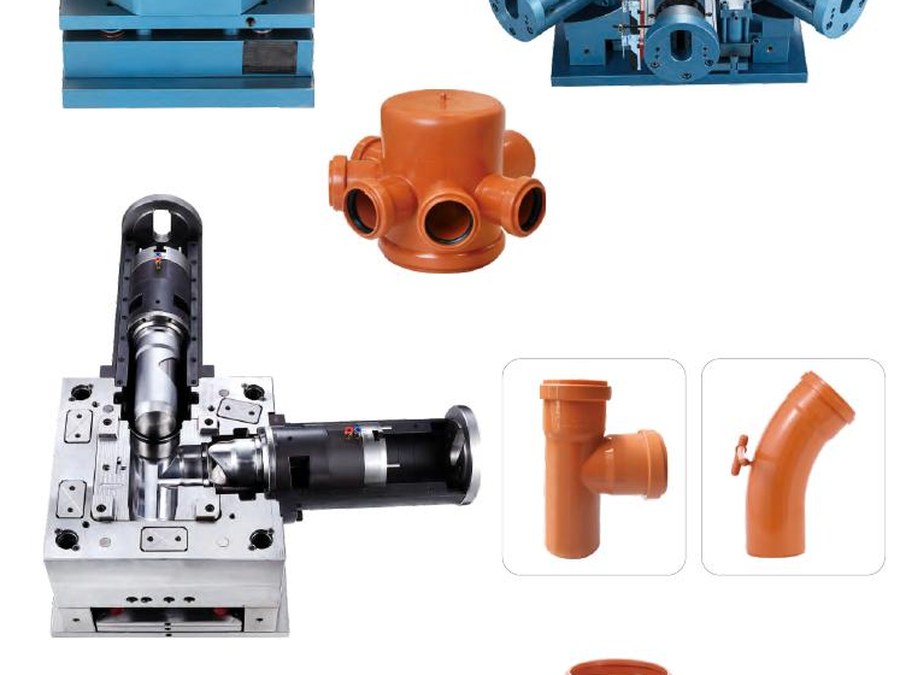 PVC and PP collapsible pipe fitting molds